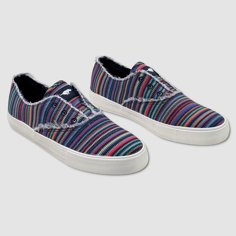 Rocket Dog Afina Stark No-Tie Shoes - NIB Womens 8 Stripe Cotton - #46008-TOP1